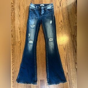KanCan boot cut ripped jeans